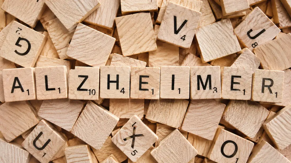 Fichas de letras formando la palabra Alzheimer, logopeda para demencias en Vigo